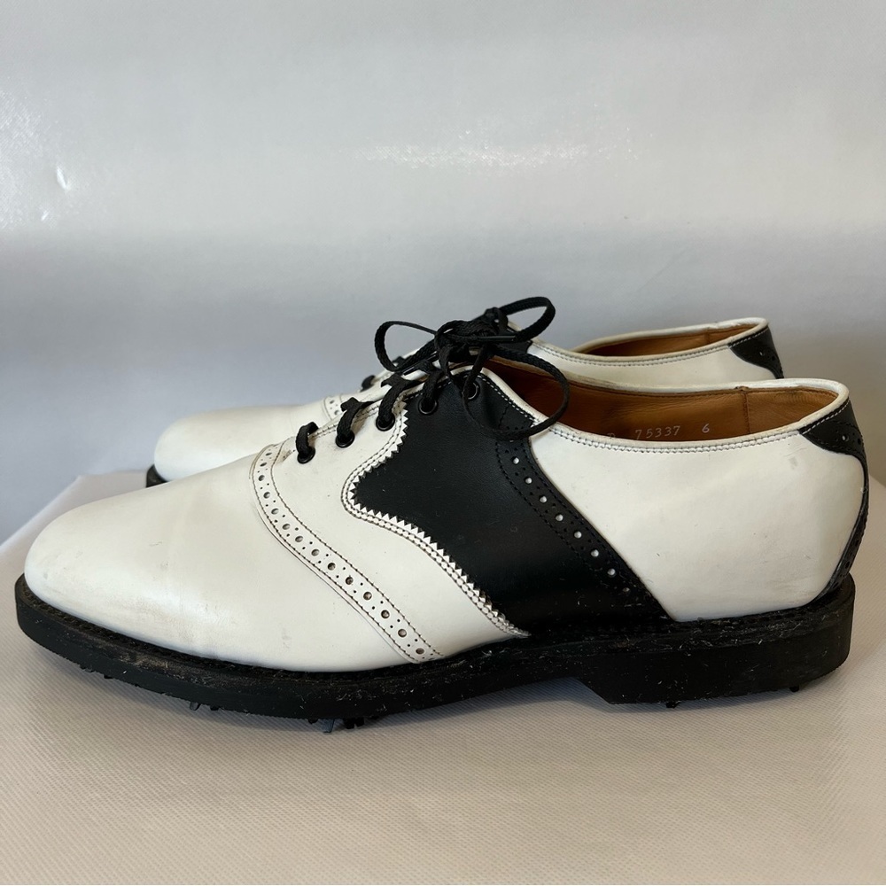 Allen Edmonds Black White Golf Shoes